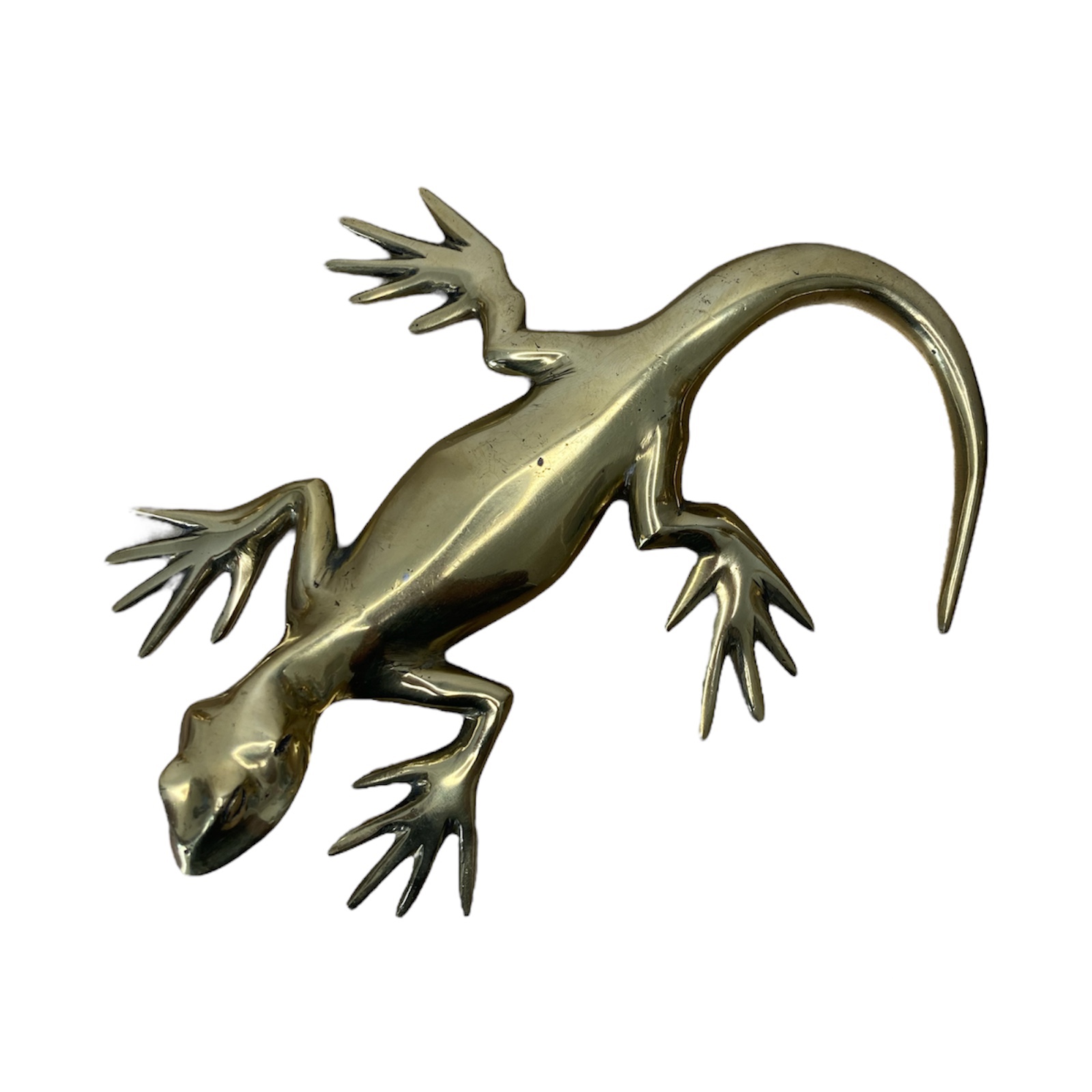 Salamandre, statuette en bronze massif