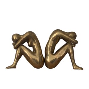 Couple de penseurs en bronze massif