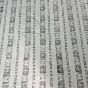 Tissu Bogolan blanc à motifs noirs TB0002-3