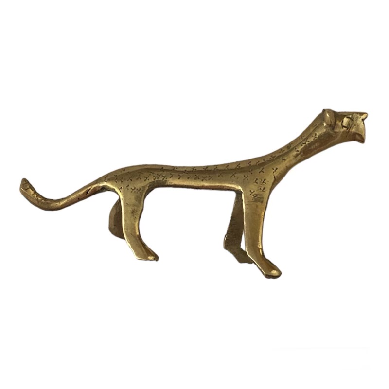 La panthère, statuette en bronze massif
