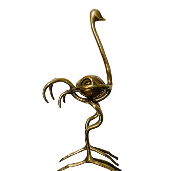 Autruche, statuette en bronze massif – Image 3
