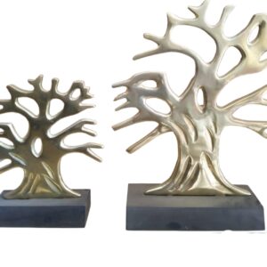 Baobab, l'arbre de vie en bronze massif sur socle en bois