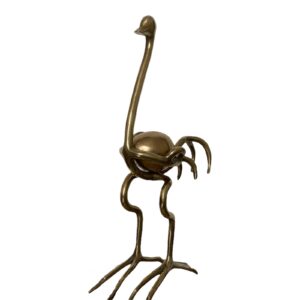 Autruche, statuette en bronze massif - Haut 37 cm