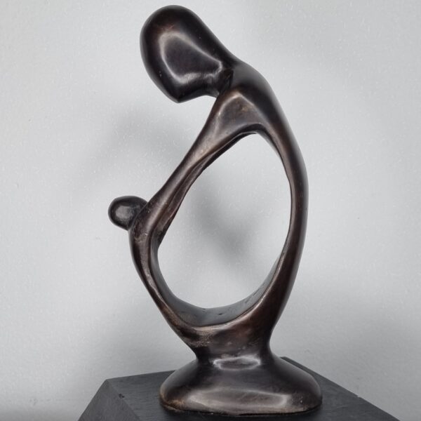 Amour mère-enfant en bronze massif – Image 6