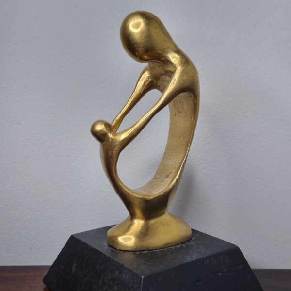 Amour mère-enfant en bronze massif – Image 4