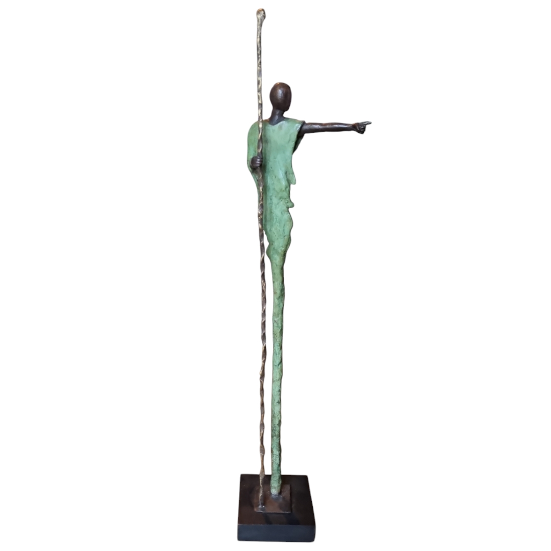 Veilleur indiquant la direction By ISO contemporain en bronze massif